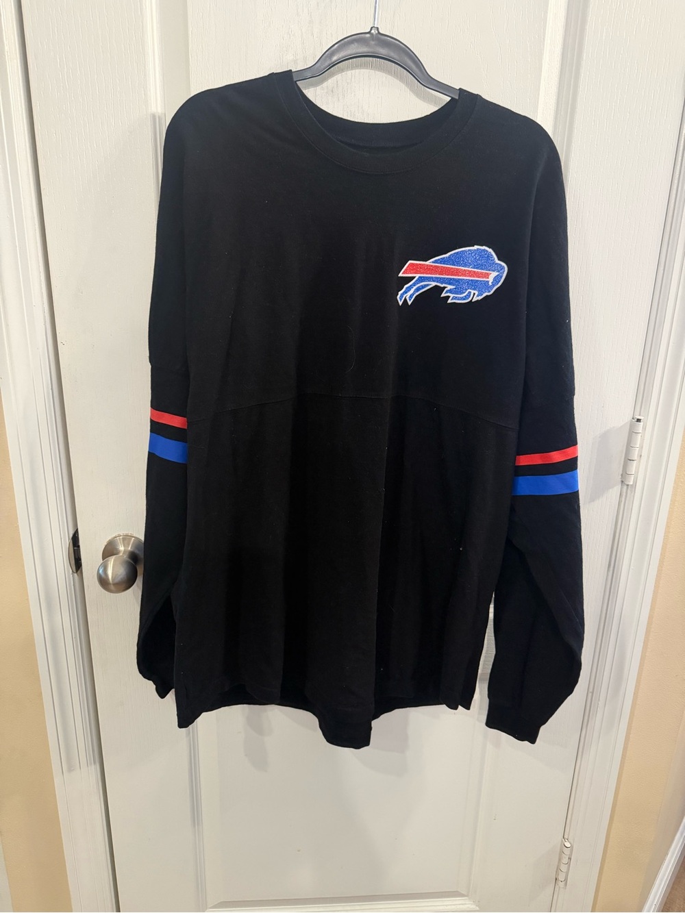 Buffalo David Bitton Black Crewneck Sweatshirt with Red & Blue Accents